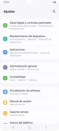 Pulsa Administración general.