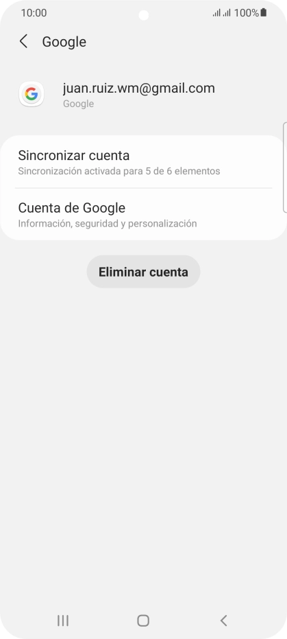 Pulsa Sincronizar cuenta. Pulsa Sincronizar cuenta.