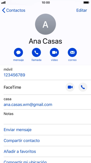 Pulsa el número de teléfono deseado. Pulsa el número de teléfono deseado.