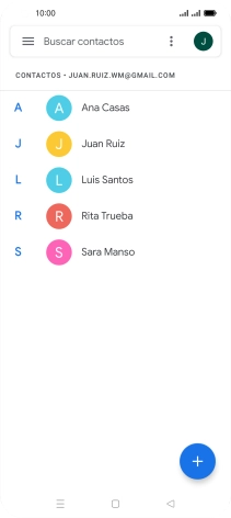 Pulsa el icono de nuevo contacto. Pulsa el icono de nuevo contacto.