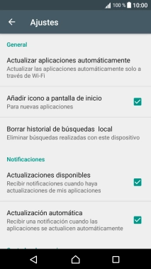 Pulsa Actualizar aplicaciones automáticamente.