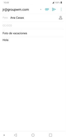 Pulsa el icono de anexos. Pulsa el icono de anexos.