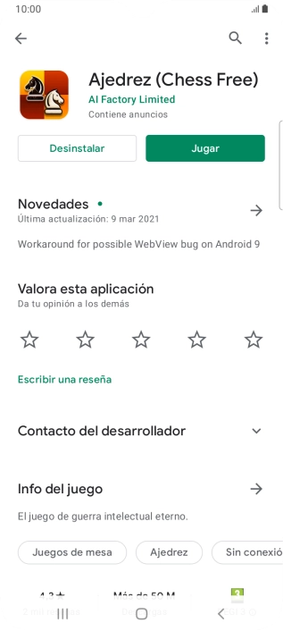 Pulsa Desinstalar.