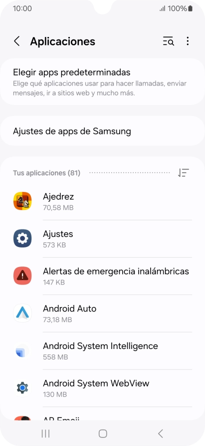 Pulsa la app deseada.