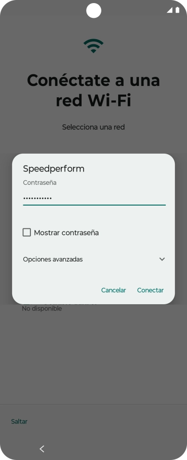 Introduce la contraseña de la red wifi y pulsa Conectar. Introduce la contraseña de la red wifi y pulsa Conectar.