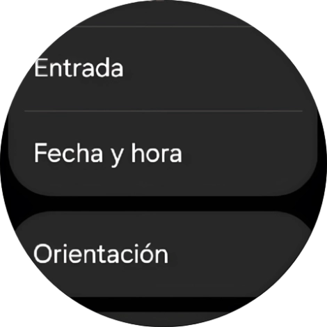Pulsa Fecha y hora.