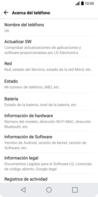 Pulsa Actualizar SW. Pulsa Actualizar SW.