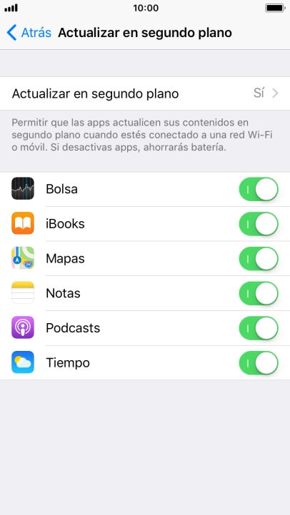 Pulsa Actualizar en segundo plano. Pulsa Actualizar en segundo plano.