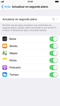 Pulsa Actualizar en segundo plano. Pulsa Actualizar en segundo plano.