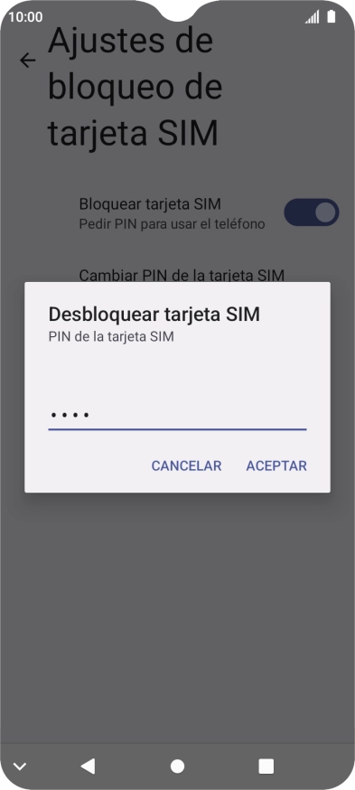 Introduce tu código PIN y pulsa ACEPTAR. Introduce tu código PIN y pulsa ACEPTAR.