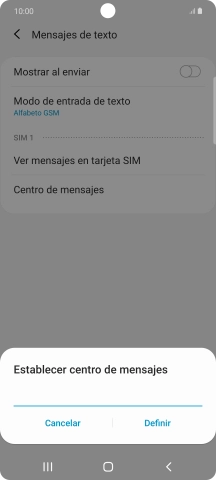 Introduce +34607003110 y pulsa Definir. Introduce +34607003110 y pulsa Definir.