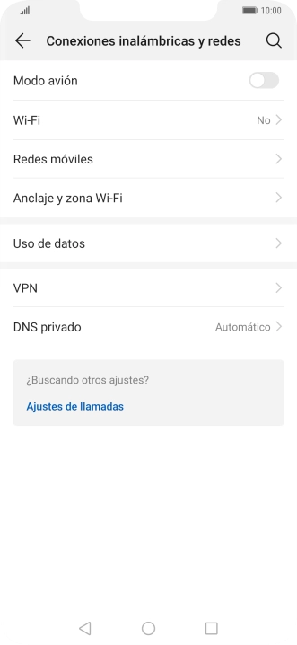Pulsa Redes móviles.