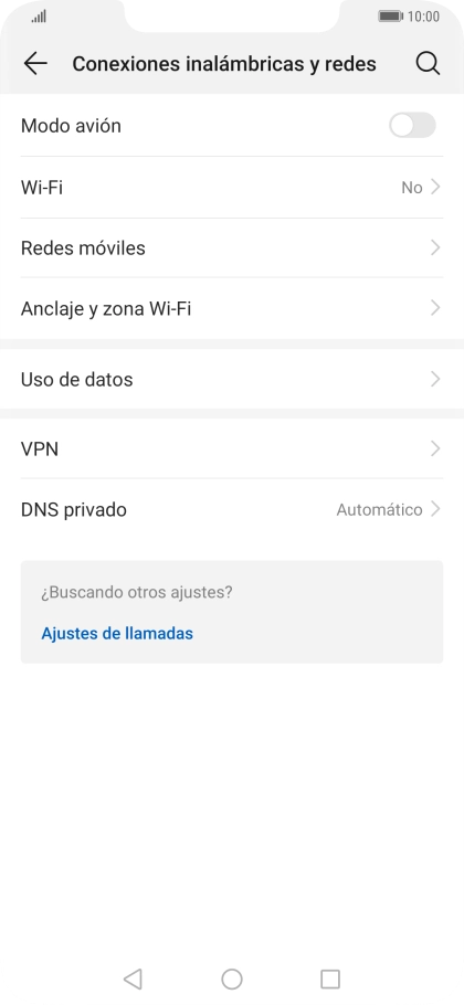Pulsa Redes móviles.