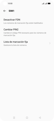 Pulsa Desactivar FDN. Pulsa Desactivar FDN.