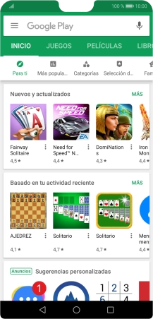 Desliza el dedo hacia la derecha desde la parte izquierda de la pantalla.