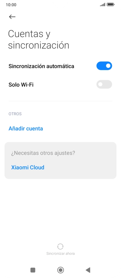Pulsa Añadir cuenta. Pulsa Añadir cuenta.