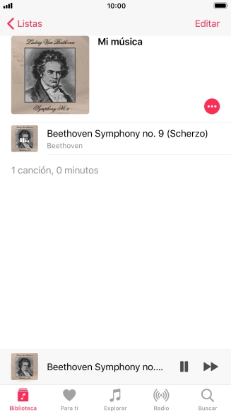 Pulsa el título de la canción en la parte inferior de la pantalla. Pulsa el título de la canción en la parte inferior de la pantalla.