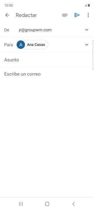 Pulsa Asunto e introduce el asunto deseado. Pulsa Asunto e introduce el asunto deseado.