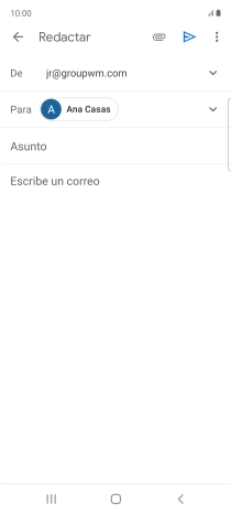Pulsa Asunto e introduce el asunto deseado. Pulsa Asunto e introduce el asunto deseado.