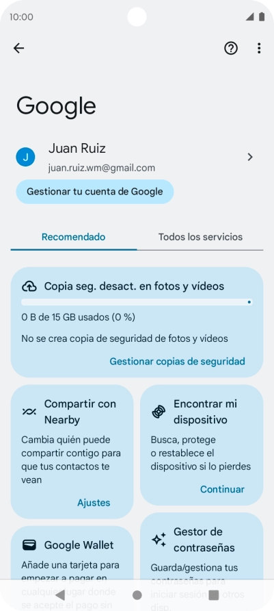 Pulsa Encontrar mi dispositivo. Pulsa Encontrar mi dispositivo.