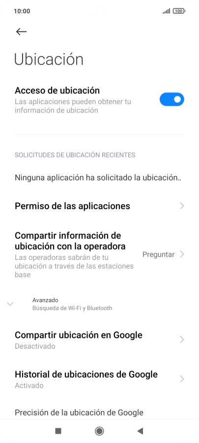 Pulsa Permiso de las aplicaciones. Pulsa Permiso de las aplicaciones.