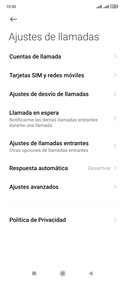 Pulsa Ajustes de desvío de llamadas.