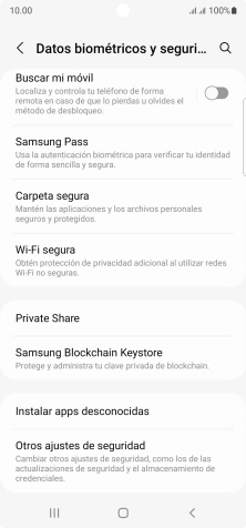 Pulsa Otros ajustes de seguridad. Pulsa Otros ajustes de seguridad.