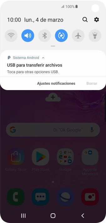 Pulsa Toca para otras opciones USB.. Pulsa Toca para otras opciones USB..