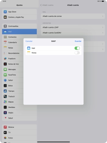 Pulsa Guardar. Ahora se ha configurado tu cuenta de correo electrónico. Si deseas seleccionar más ajustes del servidor de correo de entrada o de salida, continúa con los pasos siguientes. Pulsa Guardar. Ahora se ha configurado tu cuenta de correo electrónico. Si deseas seleccionar más ajustes del servidor de correo de entrada o de salida, continúa con los pasos siguientes.