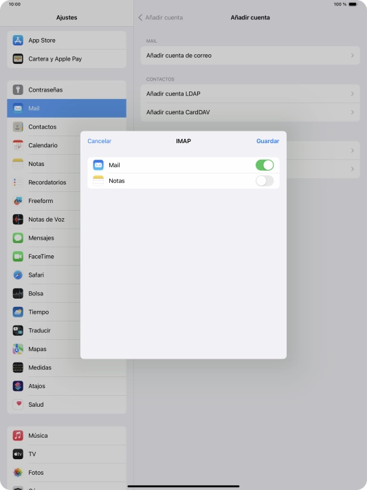 Pulsa Guardar. Ahora se ha configurado tu cuenta de correo electrónico. Si deseas seleccionar más ajustes del servidor de correo de entrada o de salida, continúa con los pasos siguientes. Pulsa Guardar. Ahora se ha configurado tu cuenta de correo electrónico. Si deseas seleccionar más ajustes del servidor de correo de entrada o de salida, continúa con los pasos siguientes.