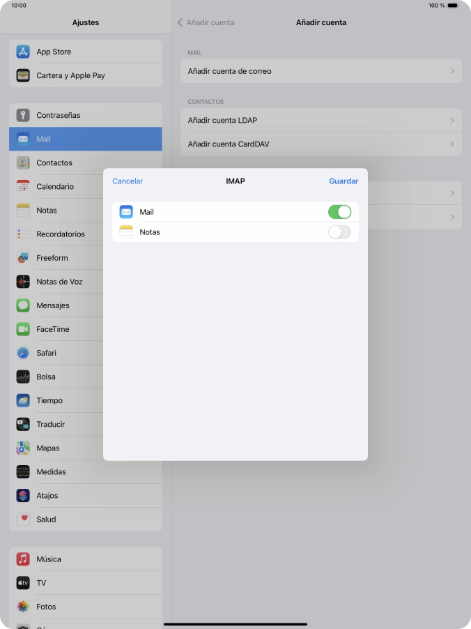 Pulsa Guardar. Ahora se ha configurado tu cuenta de correo electrónico. Si deseas seleccionar más ajustes del servidor de correo de entrada o de salida, continúa con los pasos siguientes. Pulsa Guardar. Ahora se ha configurado tu cuenta de correo electrónico. Si deseas seleccionar más ajustes del servidor de correo de entrada o de salida, continúa con los pasos siguientes.