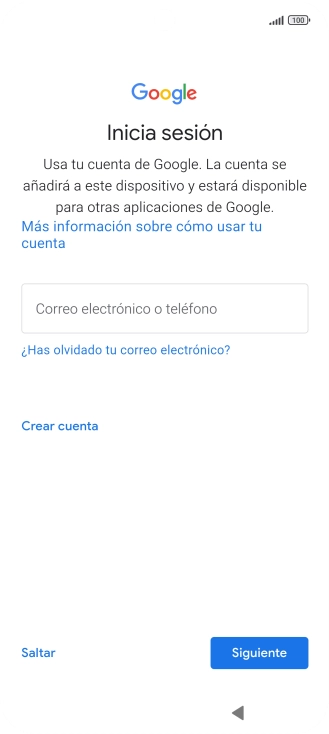 Sigue las indicaciones de la pantalla para terminar la activación. Sigue las indicaciones de la pantalla para terminar la activación.