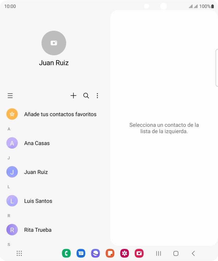 Pulsa el icono de nuevo contacto. Pulsa el icono de nuevo contacto.