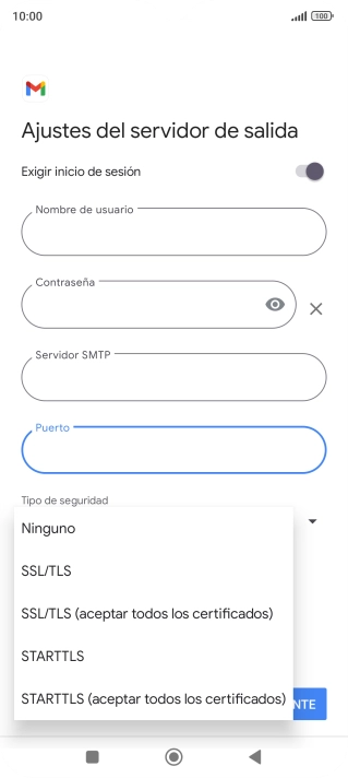 Pulsa Ninguno.