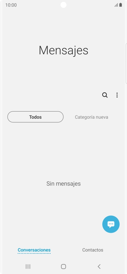 Pulsa el icono de nuevo mensaje. Pulsa el icono de nuevo mensaje.