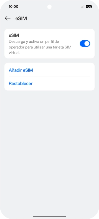 Pulsa Añadir eSIM. Pulsa Añadir eSIM.