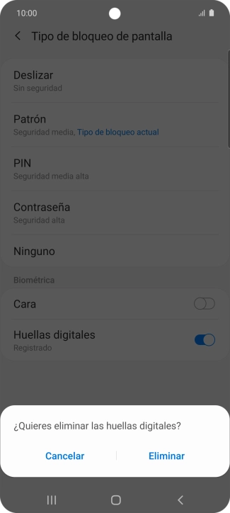 Pulsa Eliminar. Pulsa Eliminar.