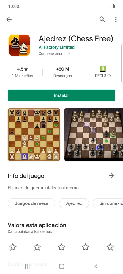 Pulsa Instalar y sigue las indicaciones de la pantalla para instalar la app.