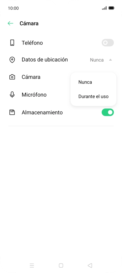 Pulsa el ajuste deseado. Pulsa el ajuste deseado.