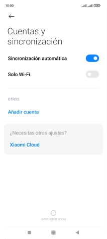 Pulsa Añadir cuenta. Pulsa Añadir cuenta.