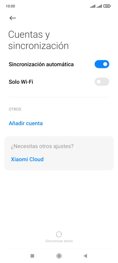 Pulsa Añadir cuenta. Pulsa Añadir cuenta.