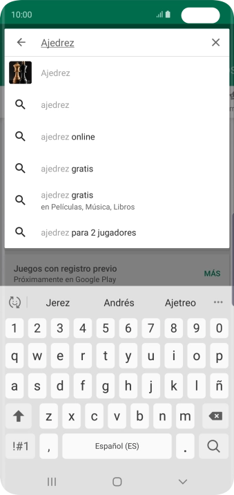 Introduce el nombre del tema o de la app y pulsa el icono de búsqueda. Introduce el nombre del tema o de la app y pulsa el icono de búsqueda.