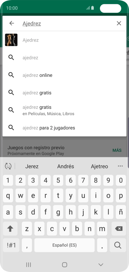 Introduce el nombre del tema o de la app y pulsa el icono de búsqueda. Introduce el nombre del tema o de la app y pulsa el icono de búsqueda.