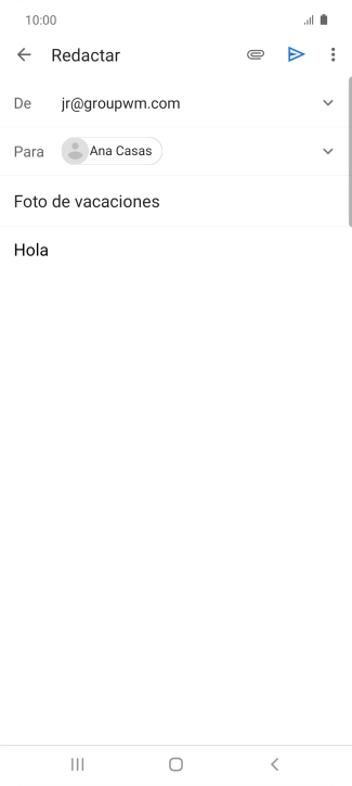 Pulsa el icono de anexos. Pulsa el icono de anexos.