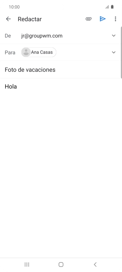 Pulsa el icono de anexos. Pulsa el icono de anexos.