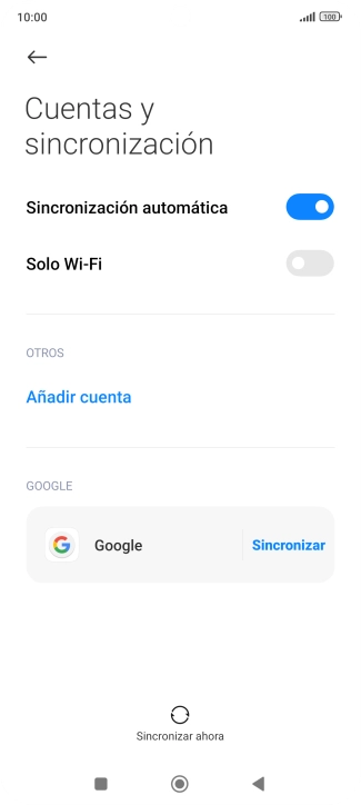 Pulsa Añadir cuenta. Pulsa Añadir cuenta.
