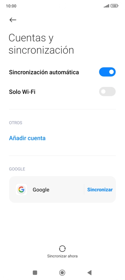 Pulsa Añadir cuenta. Pulsa Añadir cuenta.
