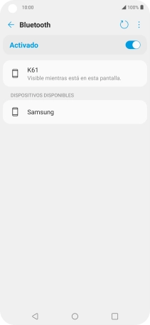 Pulsa el dispositivo Bluetooth deseado y sigue las indicaciones de la pantalla para vincular el dispositivo al teléfono. Pulsa el dispositivo Bluetooth deseado y sigue las indicaciones de la pantalla para vincular el dispositivo al teléfono.