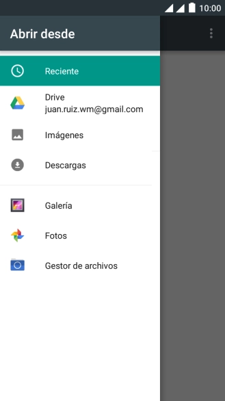 Pulsa Imágenes y desplázate a la carpeta deseada. Pulsa Imágenes y desplázate a la carpeta deseada.