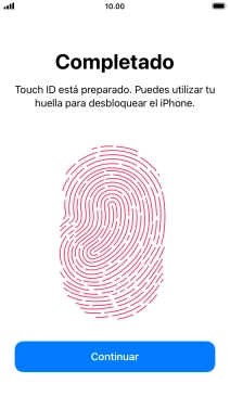 Pulsa Continuar. Si no has añadido anteriormente un código de seguridad, tendrás que introducir un código de libre elección dos veces consecutivas. Pulsa Continuar. Si no has añadido anteriormente un código de seguridad, tendrás que introducir un código de libre elección dos veces consecutivas.
